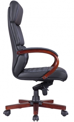 Стул руководителя Everprof Everprof President Wood Кожа Черный