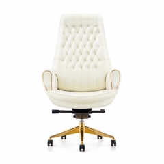 Кресло руководителя Норден Моцарт кожа Белый