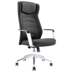 Кресло руководителя BRABIX BRABIX PREMIUM Viking EX-759, синхромеханизм, алюминий, натуральная кожа, черное