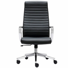 Кресло руководителя BRABIX PREMIUM Solo EX-730, алюминий, хром, экокожа, черное