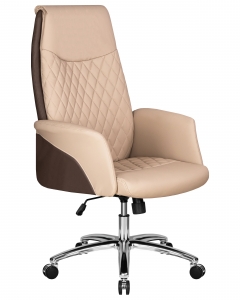Офисное кресло для руководителей DOBRIN DOBRIN LEONARD коричнево-бежевый