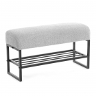 Банкетка-обувница Tetchair Charli Lux/Чарли Люкс БО велюр/букле, VT shape silver