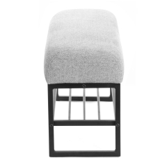 Банкетка-обувница Tetchair Charli Lux/Чарли Люкс БО велюр/букле, VT shape silver