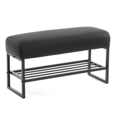 Банкетка-обувница Tetchair Charli Lux/Чарли Люкс БО экокожа , Sharp Черный