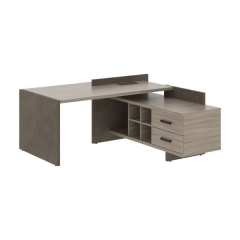 Стол руководителя левый Skyland WOODandSTONE СФ-531221 Дрифтвуд Бетон Чикаго темный