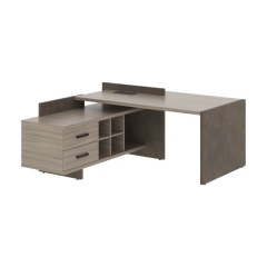 Стол руководителя правый Skyland WOODandSTONE СФ-531222 Дрифтвуд Бетон Чикаго темный