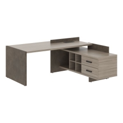 Стол руководителя левый Skyland WOODandSTONE СФ-531211 Дрифтвуд Бетон Чикаго темный