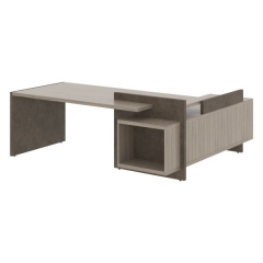 Стол руководителя правый Skyland WOODandSTONE СФ-531202 Дрифтвуд Бетон Чикаго темный