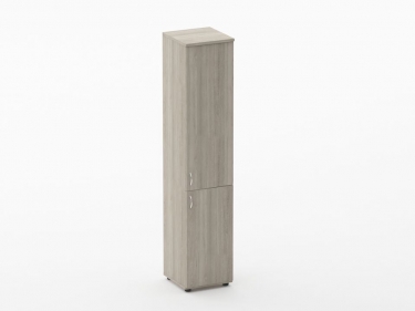 Шкаф высокий закрытый Персона Грата Twin 16.16.10Пр Дуб Сантана светлый