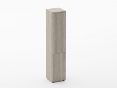 Шкаф высокий закрытый Персона Грата Twin 16.16.10Л Дуб Сантана светлый