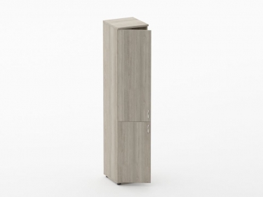 Шкаф высокий закрытый Персона Грата Twin 16.16.10Л Дуб Сантана светлый