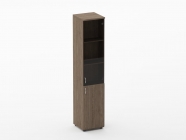 Шкаф высокий со стеклом Персона Грата Twin 16.16.13Пр Дуб Верцаска