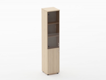 Шкаф высокий со стеклом Персона Грата Twin 16.16.13Л Туя