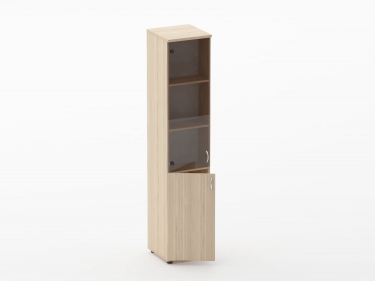 Шкаф высокий со стеклом Персона Грата Twin 16.16.13Л Туя