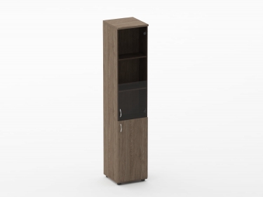 Шкаф высокий со стеклом Персона Грата Twin 16.16.13Л Дуб Верцаска