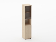 Шкаф высокий со стеклом и нишей Персона Грата Twin 16.16.16Л Туя