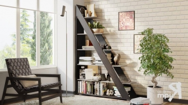 Стеллаж Трия тип 14 Венге цаво-дуб белфорт