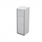 Пенал средний со стеклом левый ALSAV GLOSS LINE 9НЛ.017.6 Белый Премиум