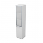 Пенал высокий со стеклом правый ALSAV GLOSS LINE 9НП.005.19П Белый Премиум