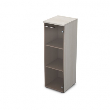 Пенал средний со стеклом ALSAV GLOSS LINE 9НП.017.3 Ivory