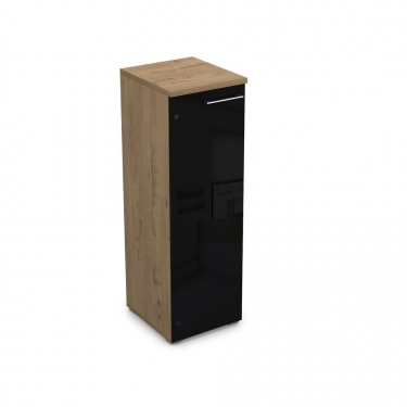 Пенал средний со стеклом левый ALSAV GLOSS LINE9НП.017.7Л Teakwood