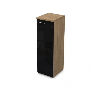 Пенал средний со стеклом правый ALSAV GLOSS LINE 9НП.017.7П Teakwood