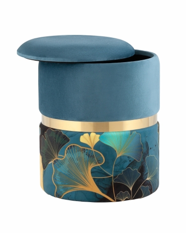 Пуф Stool Group Кэрри с ящиком велюр Gingko без ножек