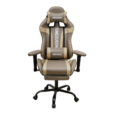 Кресло KINGQUEEN 896 KINGQUEEN, цвет светло-серый/бежевый 896-lgray-beige