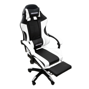Кресло KINGQUEEN 1209-1 KINGQUEEN, цвет черный/белый, 1209-1-black-white-mass