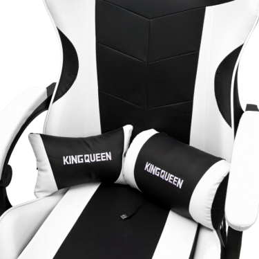 Кресло KINGQUEEN 1209-1 KINGQUEEN, цвет черный/белый, 1209-1-black-white-mass