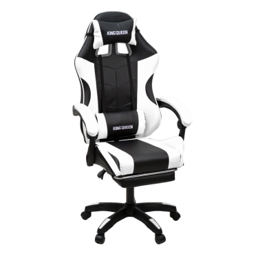 Кресло KINGQUEEN 1209-1 KINGQUEEN, цвет черный/белый, 1209-1-black-white-mass