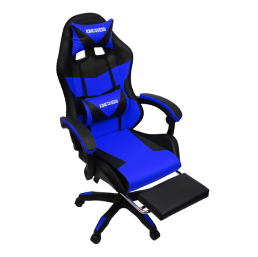 Кресло KINGQUEEN 1209 KINGQUEEN, цвет черный/синий с подсветкой, 1209-black-blue-mass-led