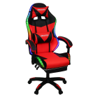 Кресло KINGQUEEN 1209 KINGQUEEN, цвет черный/красный с подсветкой, 1209-black-red-mass-led