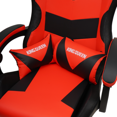 Кресло KINGQUEEN 1209 KINGQUEEN, цвет черный/красный с подсветкой, 1209-black-red-mass-led