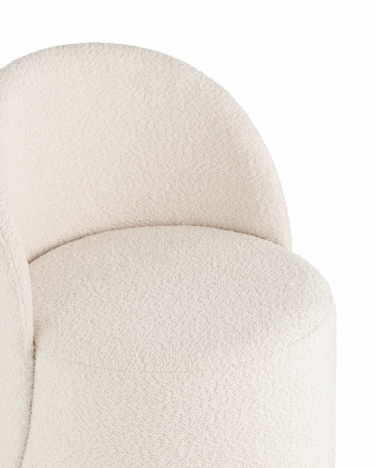 Пуф Stool Group Loreen вращающийся букле Белый
