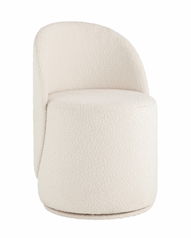 Пуф Stool Group Loreen вращающийся букле Белый