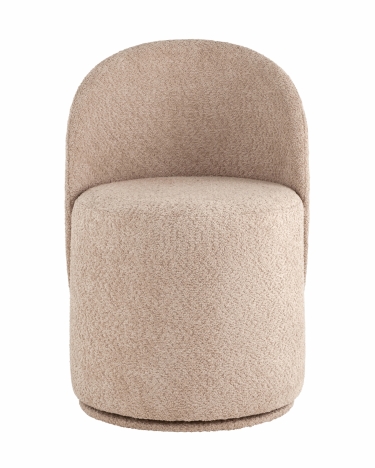 Пуф Stool Group Loreen вращающийся букле Капучино