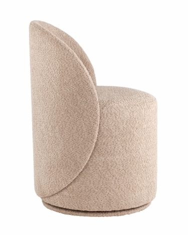 Пуф Stool Group Loreen вращающийся букле Капучино
