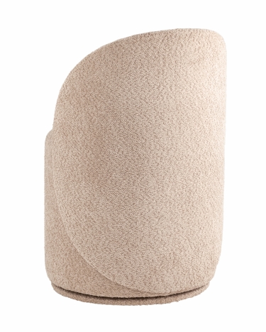 Пуф Stool Group Loreen вращающийся букле Капучино