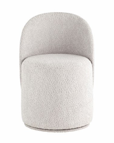 Пуф Stool Group Loreen вращающийся букле Светло-серый