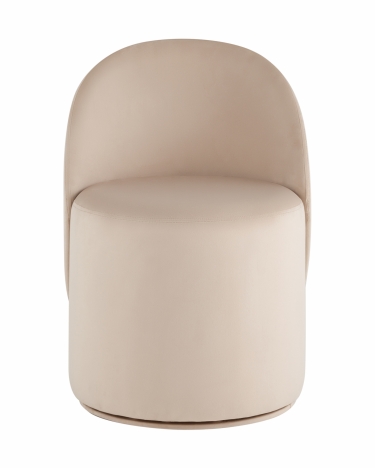 Пуф Stool Group Loreen вращающийся велюр Молочный