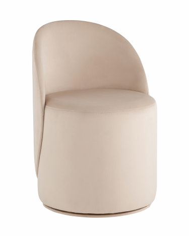 Пуф Stool Group Loreen вращающийся велюр Молочный