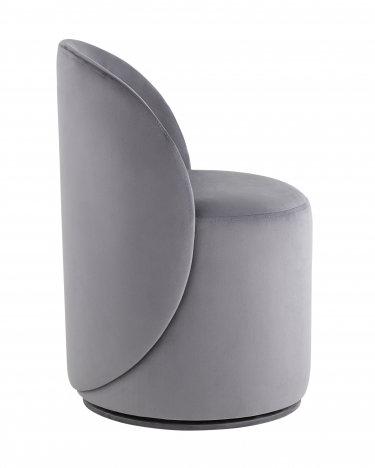 Пуф Stool Group Loreen вращающийся велюр Серый