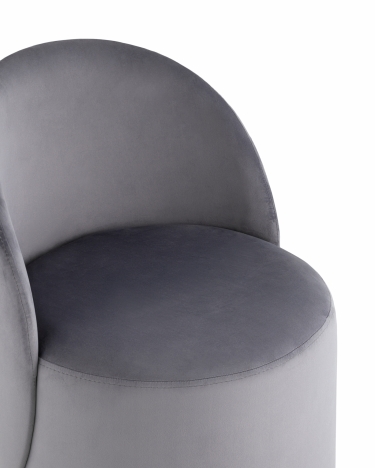 Пуф Stool Group Loreen вращающийся велюр Серый