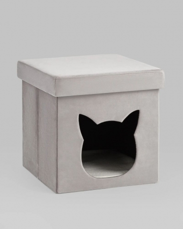 Пуф складной с ящиком Stool Group Store Pet серый