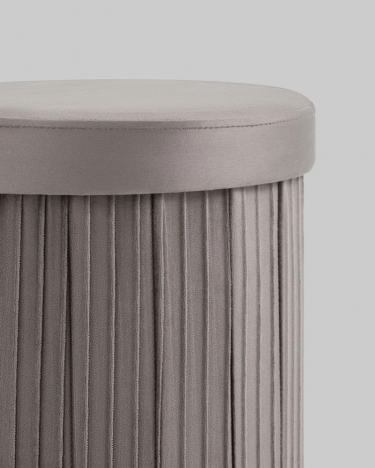 Пуф складной с ящиком Stool Group Store Round антрацитовый