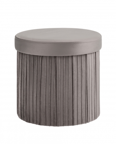 Пуф складной с ящиком Stool Group Store Round антрацитовый