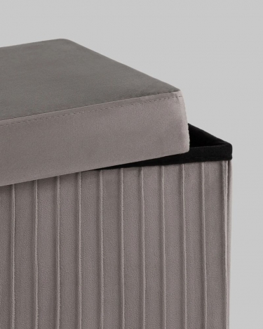 Пуф складной с ящиком Stool Group Store Square Антрацитовый