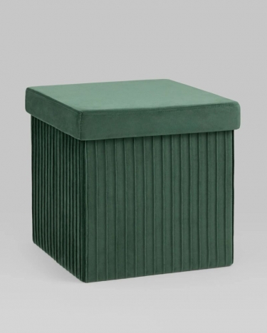 Пуф складной с ящиком Stool Group Store Square Зеленый