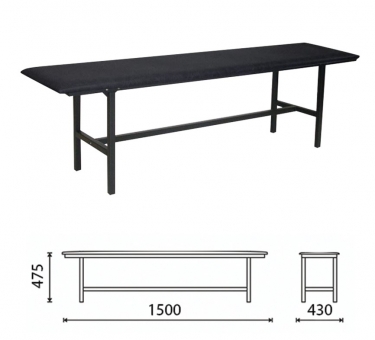 Банкетка без спинки BRABIX Берта Черный